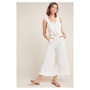 ANTHROPOLOGIE • Cape Code Jumpsuit in Ivory